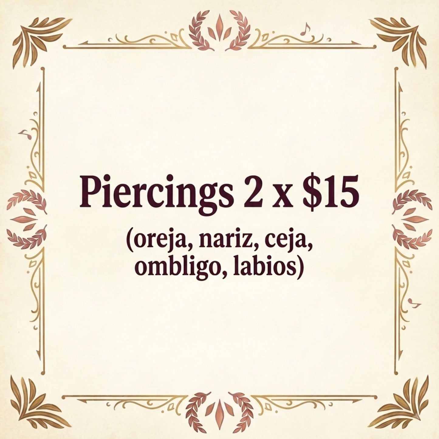 Piercings aniversario