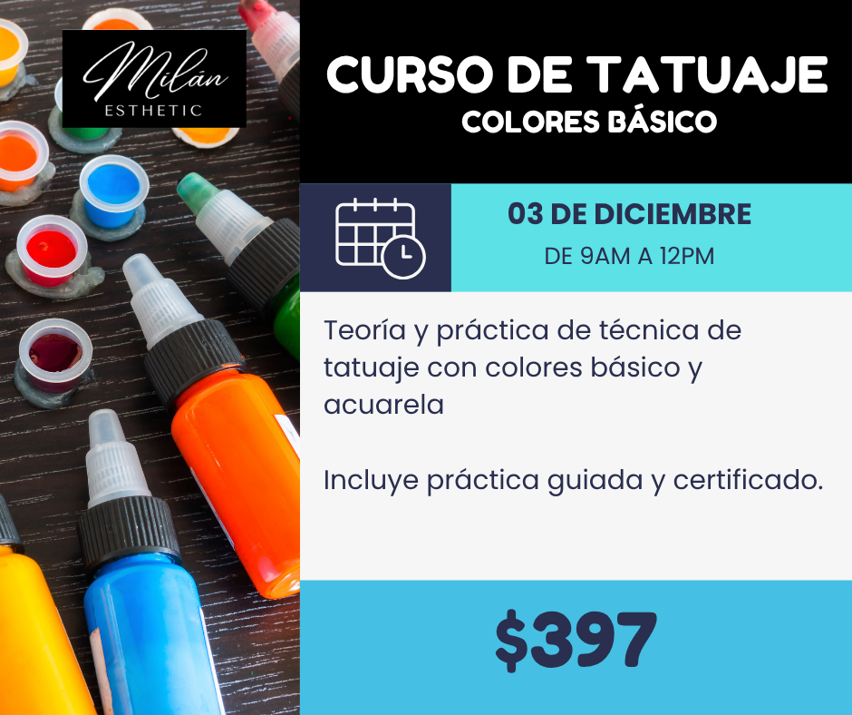 Curso de Tatuaje Colores básico